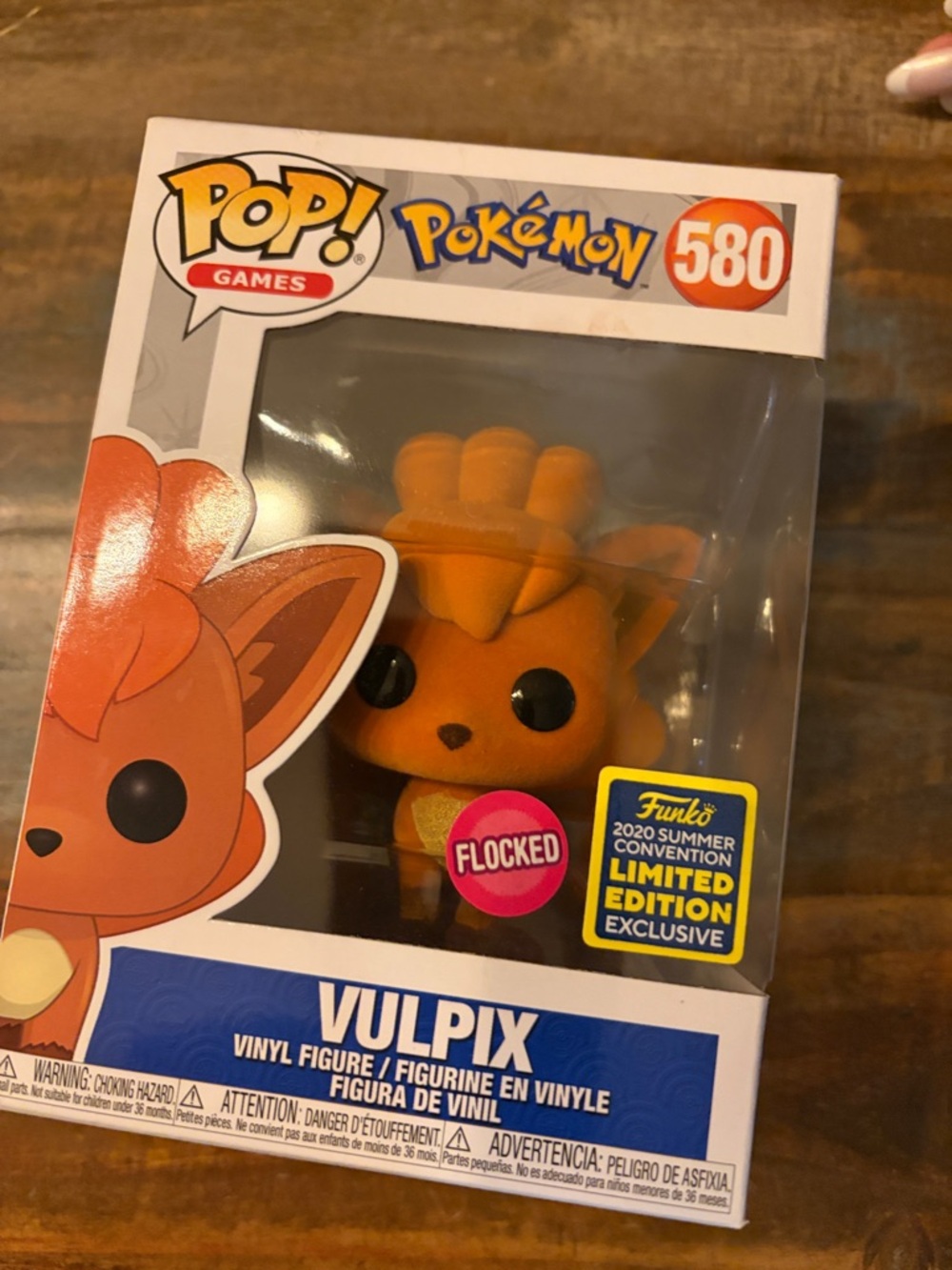 Funko Vulpix Flocked Pop! Figure - Orange